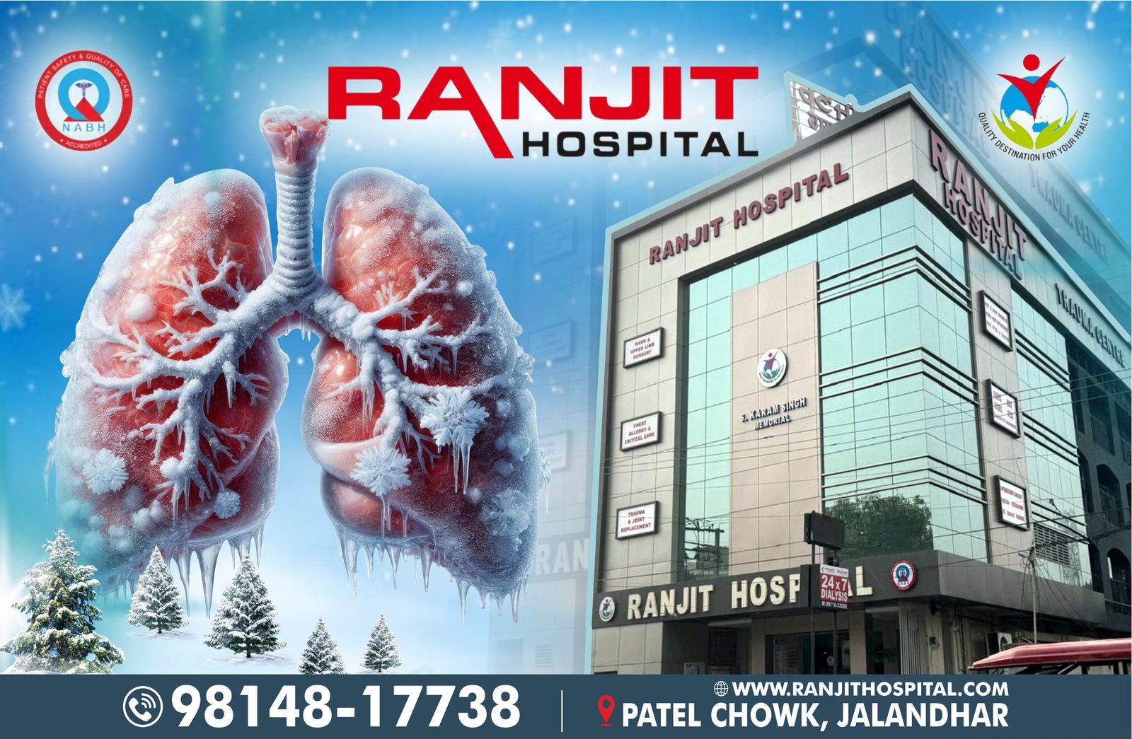 Get Rid From Chest Problems in Winters With Best Treatment at Ranjit Hospital, Jalandhar